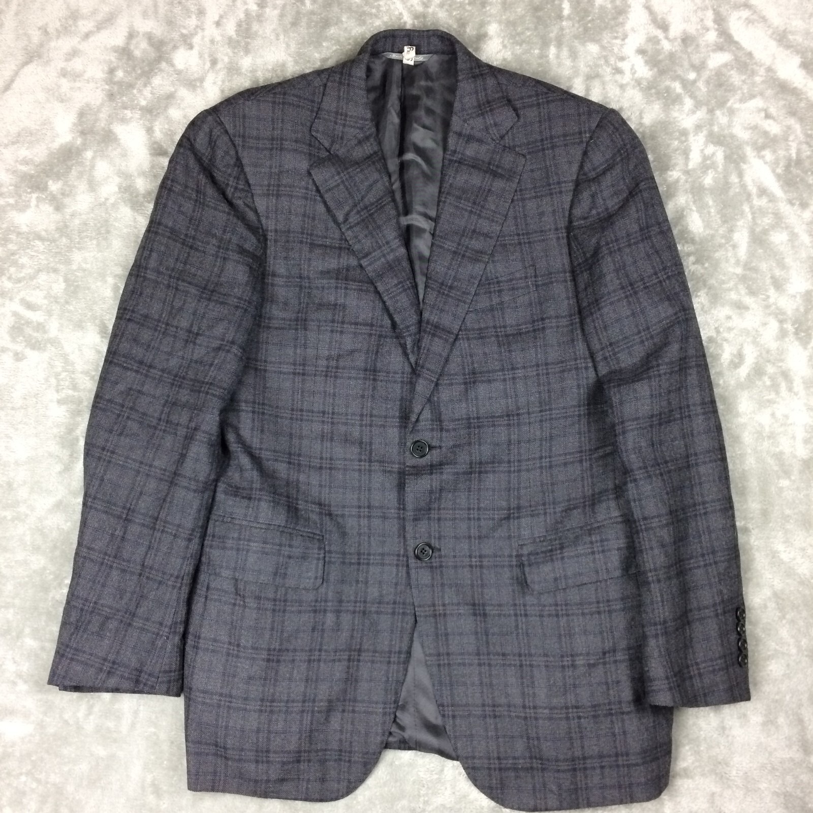 Canali Sport Coat Windowpane Plaid Silk Wool Blazer Jacket 40r